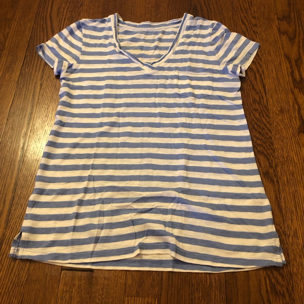 Caslon Blue and Cream Striped Tee